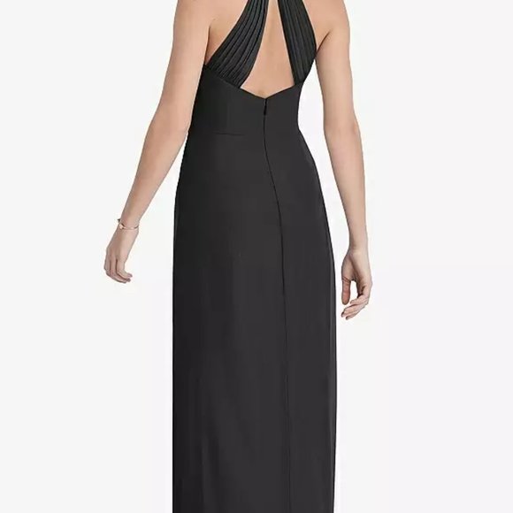 V-Neck Halter Chiffon Maxi Dress....TH029....Black...Size 16...NWT - Picture 2 of 4